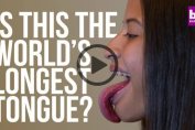 20-year old girl believes she has the longest tongue in the world